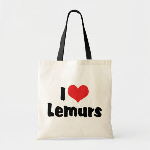 Bolso De Tela Lemures Corazón Me Encantan