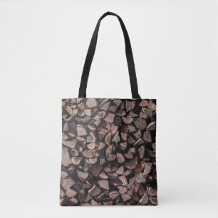 Bolso De Tela Leña