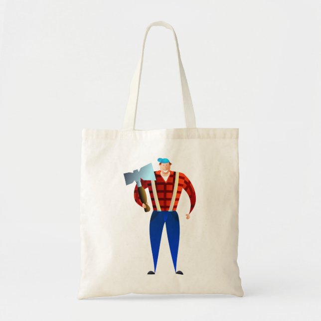 Bolso De Tela Leñador (Frente)