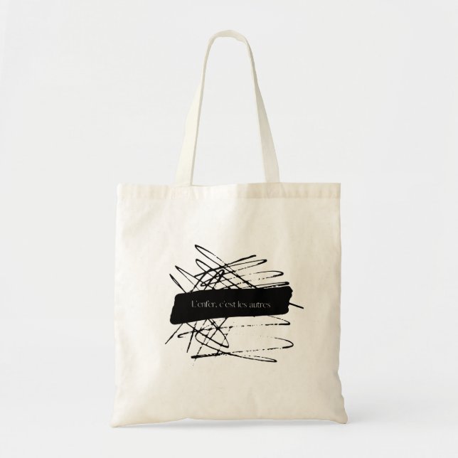 Bolso De Tela L'enfer, c'est les autres cito Huis Clos (Frente)