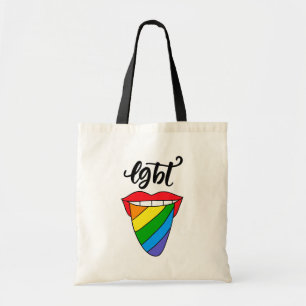 Bolso De Tela Lengua arcoiris LGBT