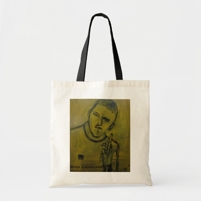 Bolso De Tela Lenguaje de señas (Frente)