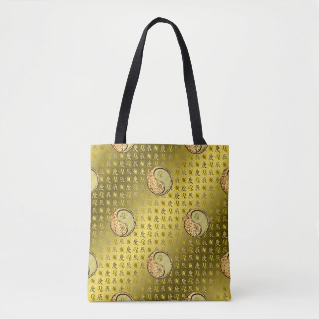 Bolso De Tela Leo & Dragón de Metal (Anverso)