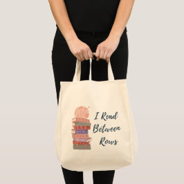Bolso De Tela Leo entre hileras Amante de libros de ganchillo y