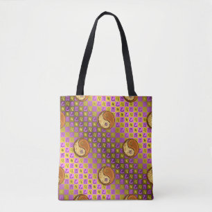 Bolso De Tela Leo & Gallo de Madera