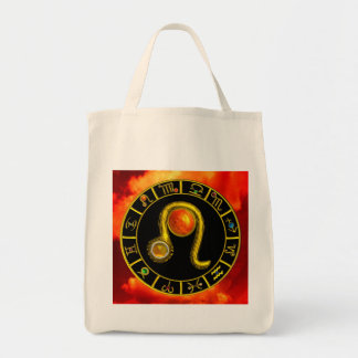 Bolso De Tela LEO / Gold Zodiac Birthday Jewel Astrologic Gráfic