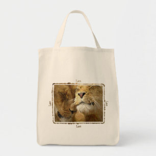 Bolso De Tela Leo - Leones en Lápiz de Colores 