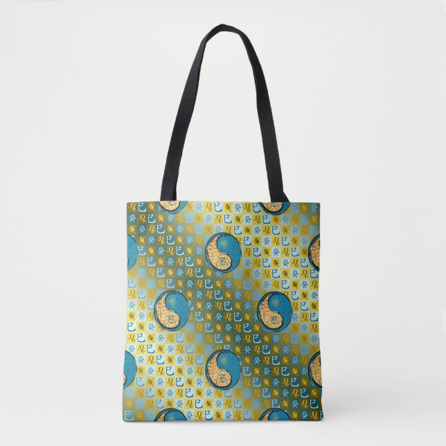 Bolso De Tela Leo & Serpiente de Agua (Anverso)