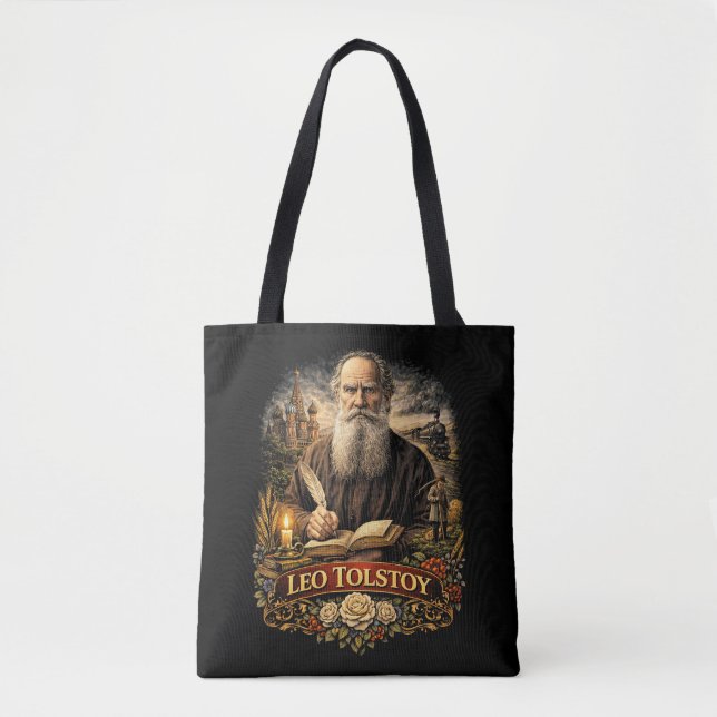 Bolso De Tela Leo Tolstoy (Anverso)