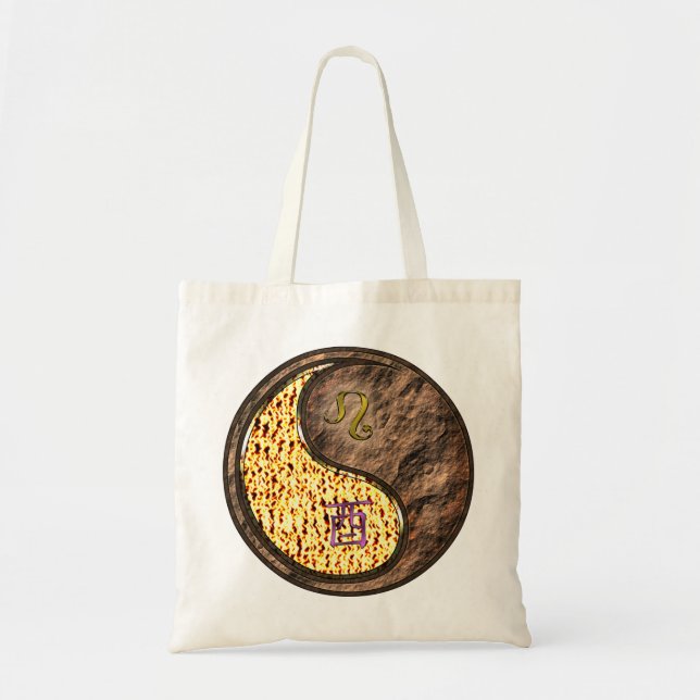 Bolso De Tela Leo y Earth Rooster (Frente)