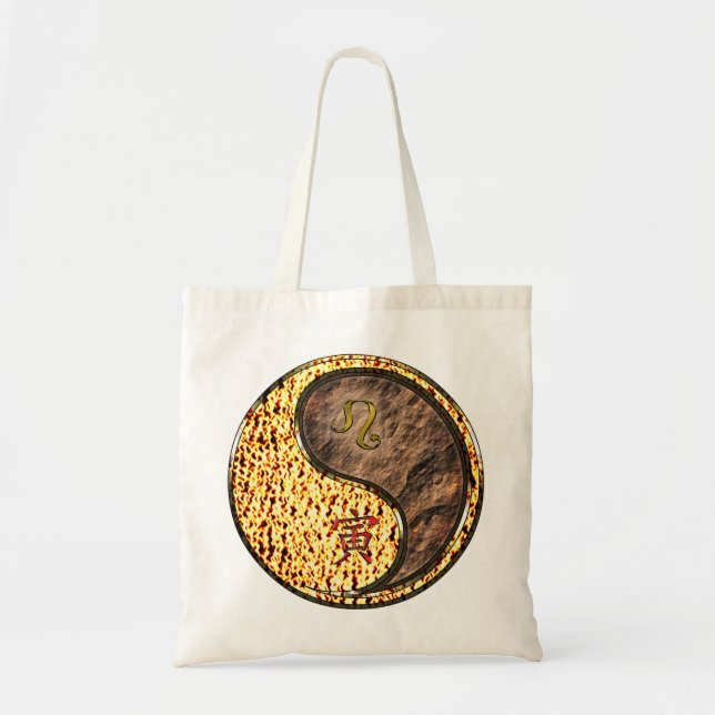 Bolso De Tela Leo y Earth Tiger (Frente)