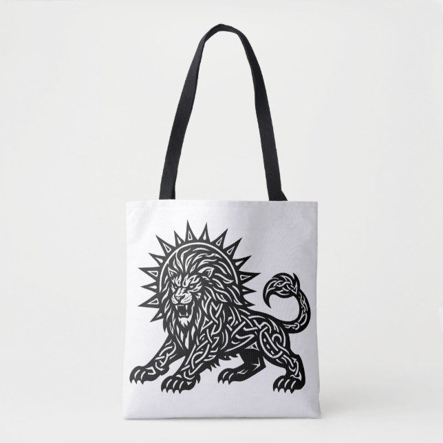 Bolso De Tela Leo Zodiaco Sol‑Melena León | BurnsInHell (Anverso)