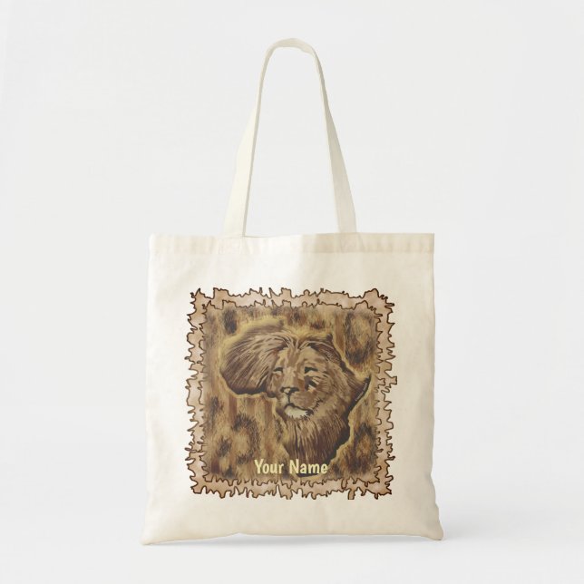 Bolso De Tela León África  (Frente)