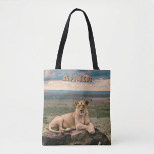 Bolso De Tela León africano retro escénico