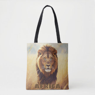 Bolso De Tela León africano retro escénico