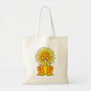 Bolso De Tela León con flor de girasol