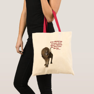 Bolso De Tela León Confucio Cita Inspiradora Tote Bag