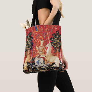 Bolso De Tela León de DAMA Y UNICORN, Flores de Fantasía, Animal