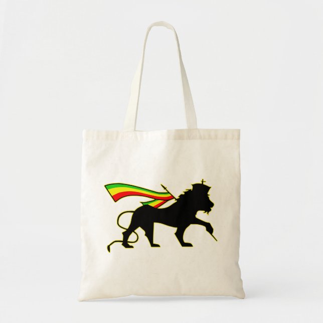 Bolso De Tela León De Judá - Rasta (Frente)