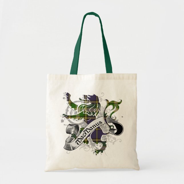 Bolso De Tela León del tartán de MacManus (Frente)