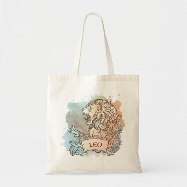 Bolso De Tela León Estrella Zodiac (Frente)