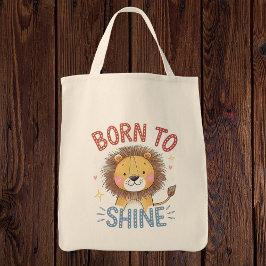 Bolso De Tela León lindo "nacido para brillar"