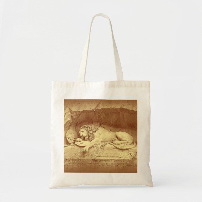 Bolso De Tela León moribundo de Luzern - Löwendenkmal (Frente)
