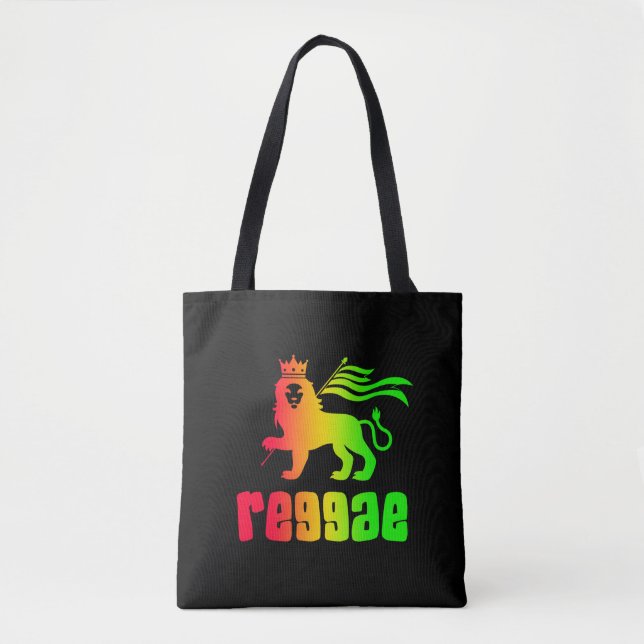 Bolso De Tela León Reggae Rasta  (Anverso)