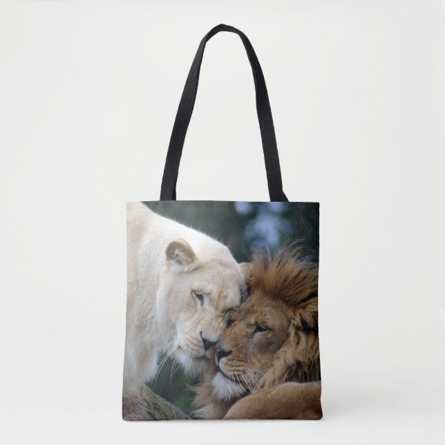 Bolso De Tela León y leona (Anverso)