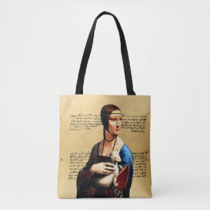 Bolso De Tela Leonardo da Vinci Lady con Ermine