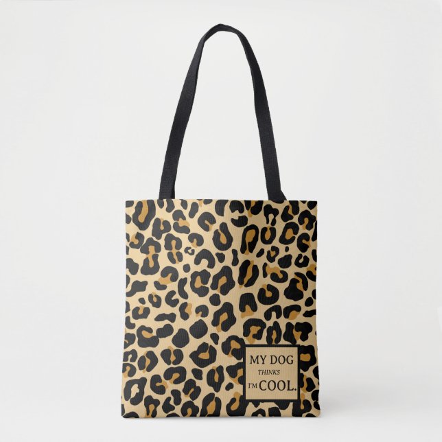 Bolso De Tela Leopard Classic Chetah Trendy Dog Personalizado (Anverso)