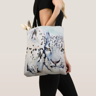 Bolso De Tela Leopardo blanco lindo