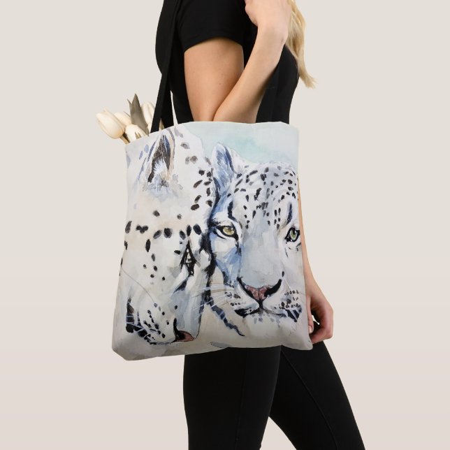 Bolso De Tela Leopardo blanco lindo (Detalle)