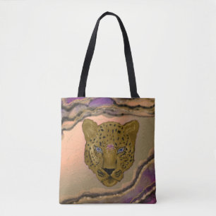 Bolso De Tela Leopardo con Geode