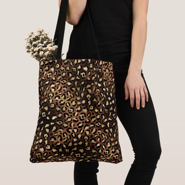 Bolso De Tela Leopardo de bronce (Detalle)