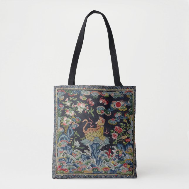 Bolso De Tela Leopardo de la dinastía Qing (Anverso)