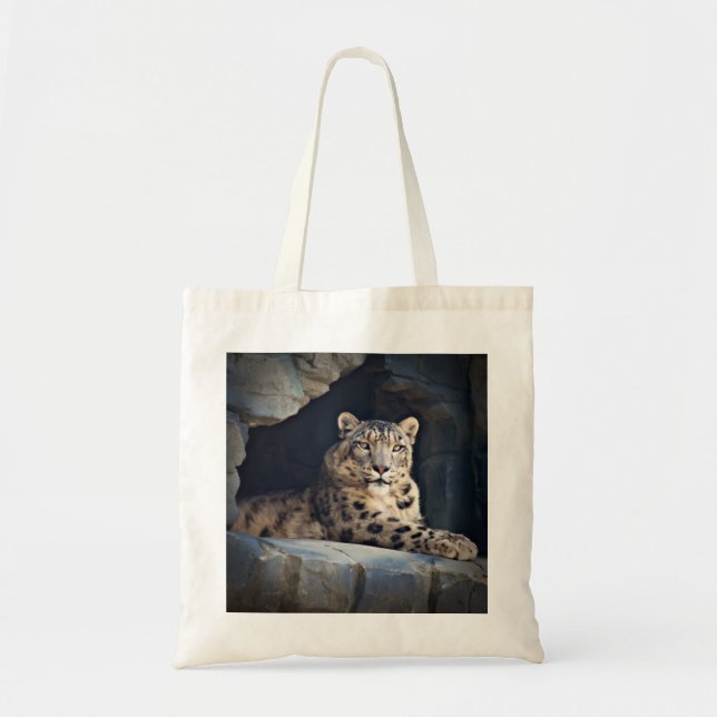 Bolso De Tela Leopardo de la nieve (Frente)