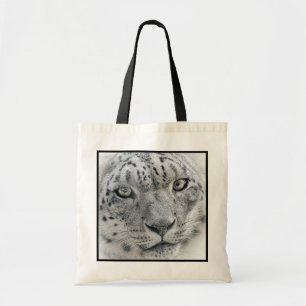 Bolso De Tela Leopardo de la nieve blanca exótica