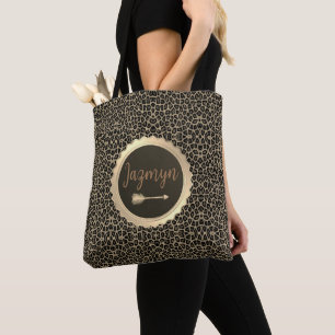 Bolso De Tela Leopardo de oro personalizado
