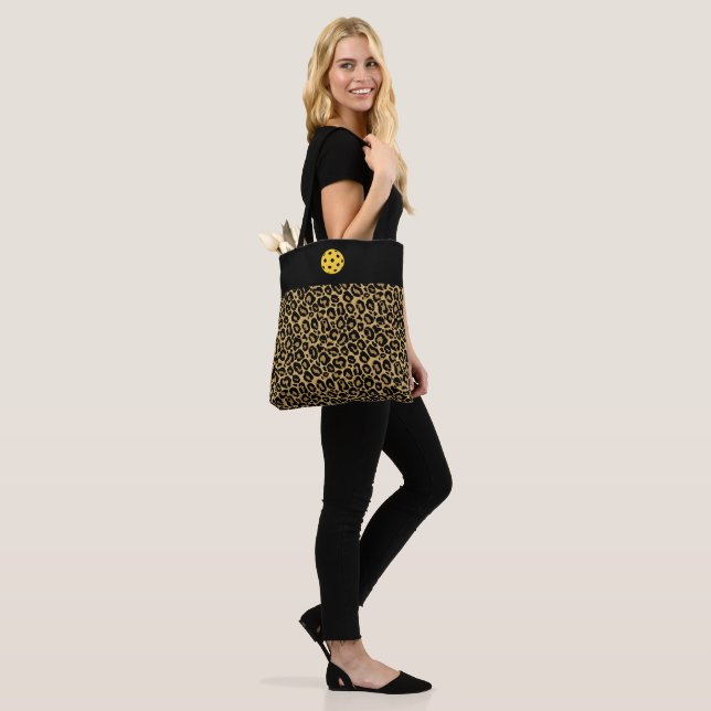 Bolso De Tela Leopardo de tote (Puesto)