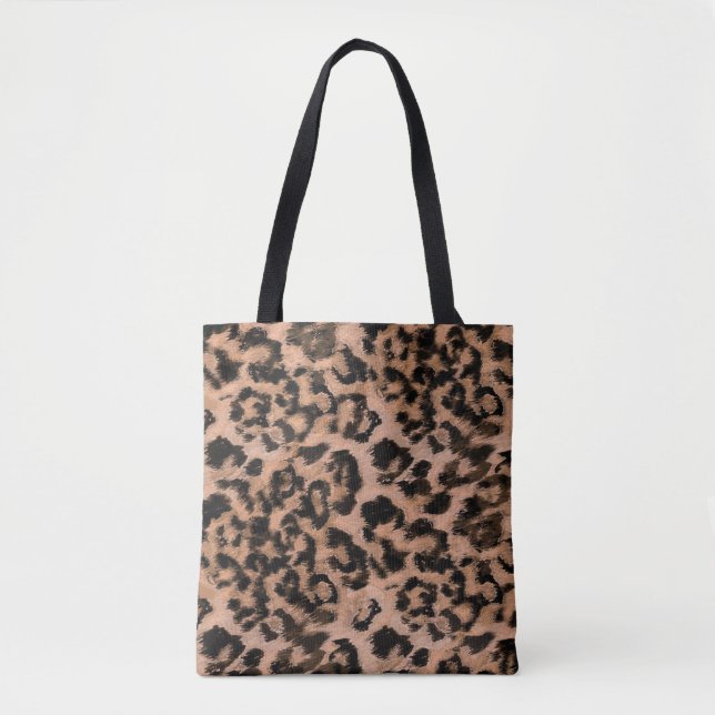 Bolso De Tela Leopardo - huella animal manchada (Anverso)