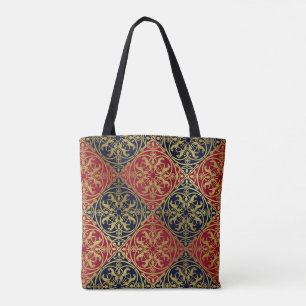 Bolso De Tela Leopardo Metálico del León de la Heraldo del Renac