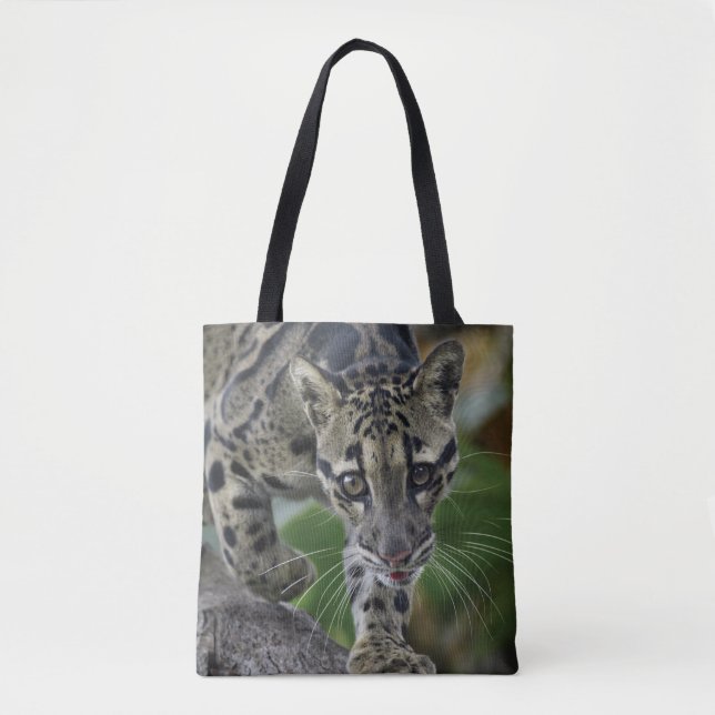 Bolso De Tela Leopardo nublado en movimiento (Anverso)