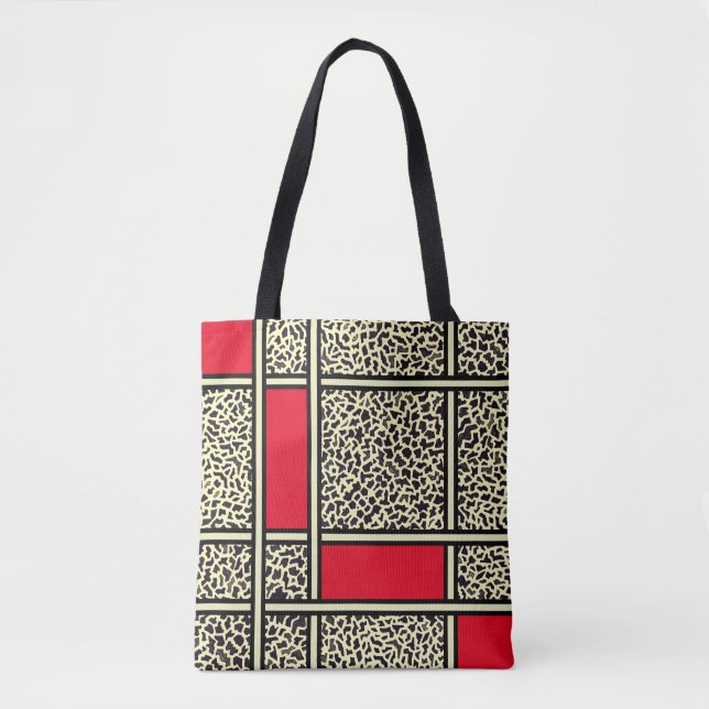 Bolso De Tela Leopardo Rojo (Anverso)