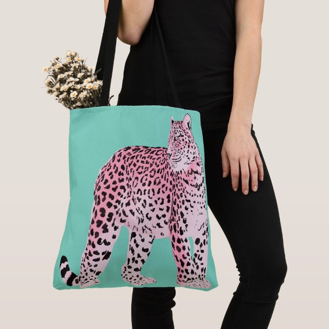 Bolso De Tela Leopardo rosa (Detalle)