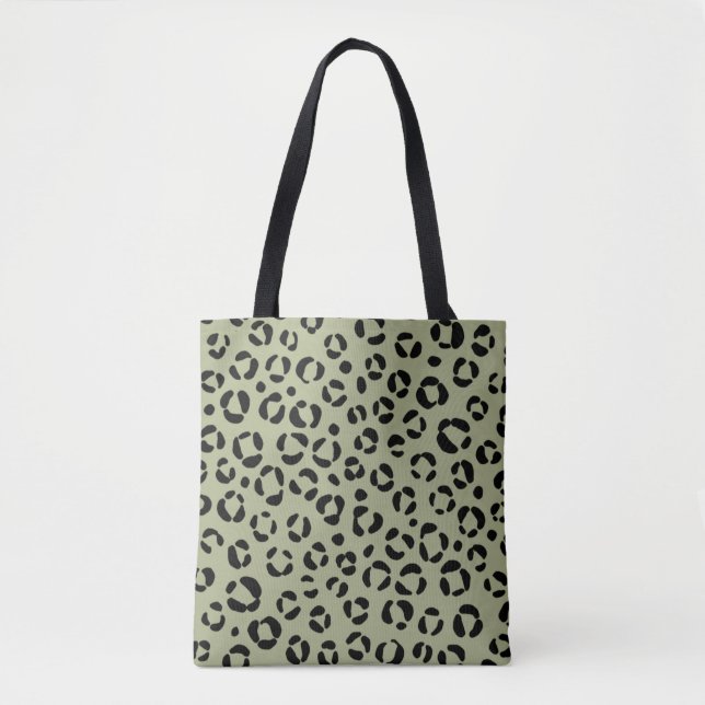 Bolso De Tela Leopardo sage (Anverso)
