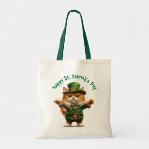 Bolso De Tela Leprechaun Cat St. Patrick's Day Sweatshirt - Cute