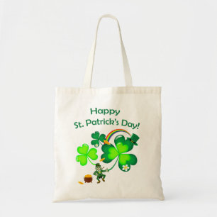Bolso De Tela Leprechaun y Shamrock