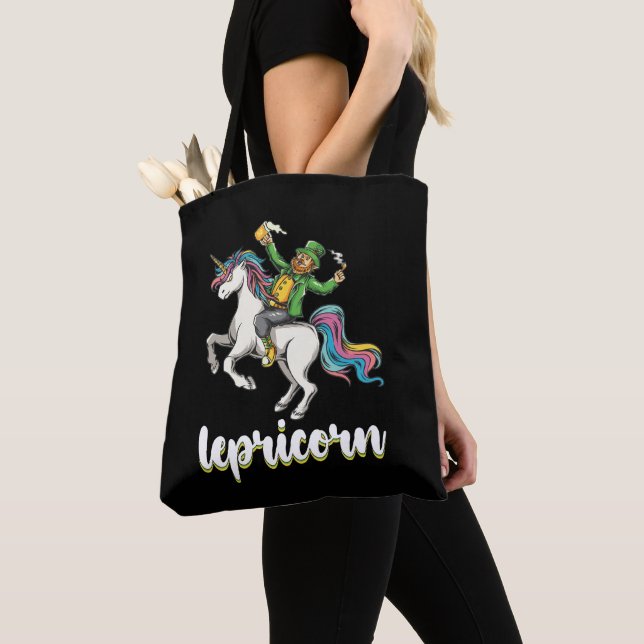 Bolso De Tela Lepricorn Leprechaun Unicorn San Patricio (Detalle)