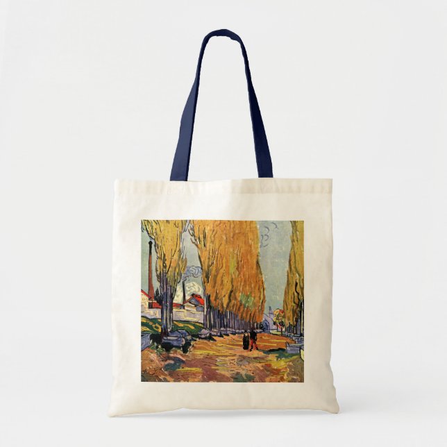 Bolso De Tela Les Alyscamps (cementerio) de Vincent van Gogh (Frente)